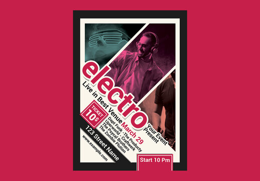 Electro Techno Music Flyer