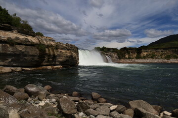 Maruia Falls is located in the northwestern South Island of New Zealand