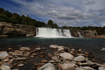 Maruia Falls is located in the northwestern South Island of New Zealand