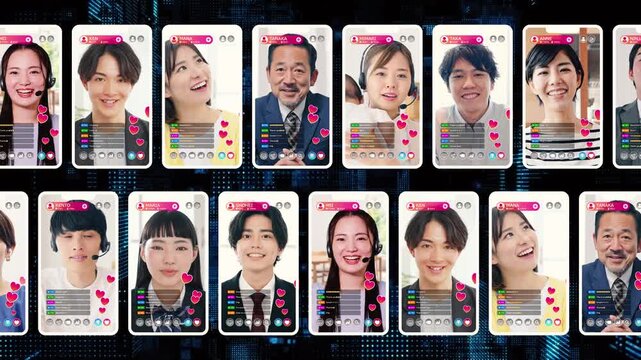 ライブ配信とデジタルテクノロジーのコンセプト