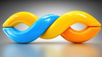 Two colorful letters creatively designed to represent the concept of communication and artistic expression in typography