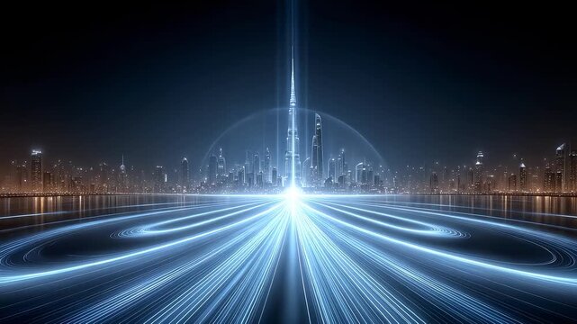 Future City Technology Light Extends Infinitely