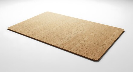 Illustration of cork placemat isolated on white background