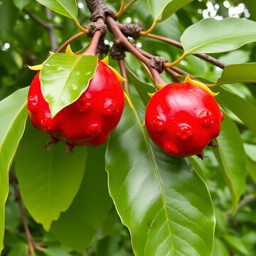 Red Baccaurea ramiflora Lour fruit