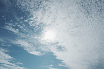clouds in the blue sky