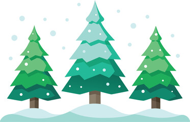 Fototapeta premium Christmas tree vector on transparent background