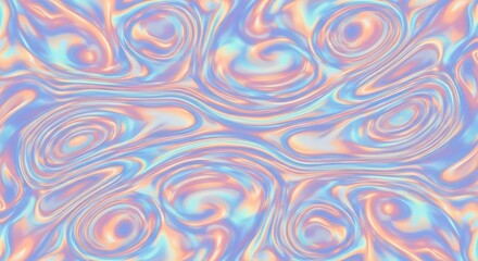 Obraz premium Psychedelic Holographic Background with Vibrant Liquid Ripples