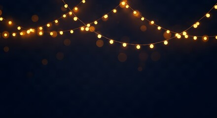 Naklejka premium Garland de Navidad aislada sobre fondo transparente.