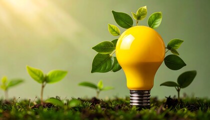 Illuminated bulb with sprouting plants