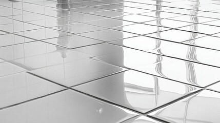 Shiny Tile Floor Reflections