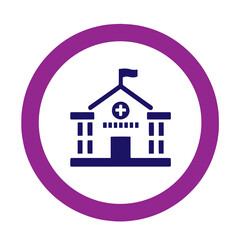 Protect Schools and Children’s Rights – Dark Purple Education Icon