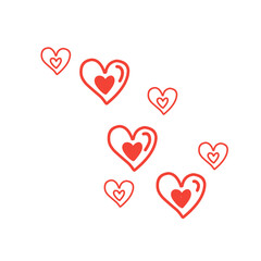 heart doodle vector