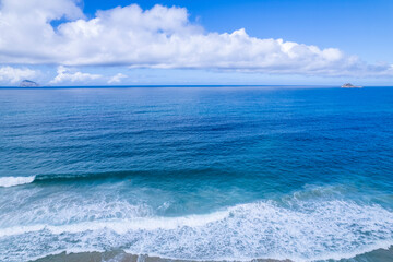 Aerial view of Sao Conrado Beach, Rio de Janeiro, Brazil.
