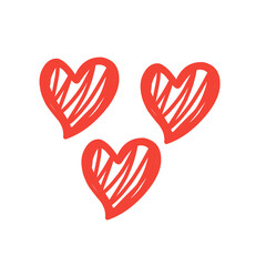 heart doodle vector
