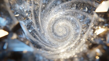 Abstract swirling crystal texture background