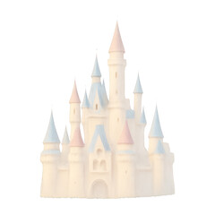 Obraz premium PNG Whimsical fairytale castle illustration.