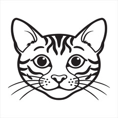 A Majestic Portrait of a Bengal Cat, a Beautiful and Exotic Feline with a Leopard-Like Spotted Coat and Striking Blue or Green Eyes