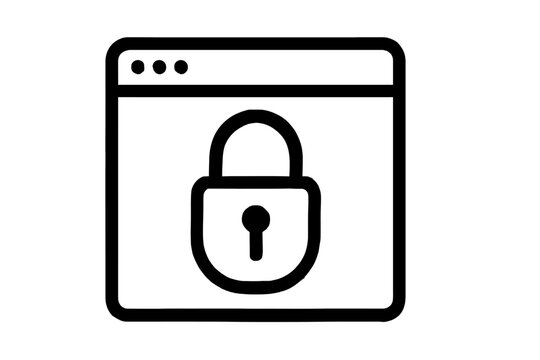 Secure Browser Window with Padlock Icon signifying robust online data security, web privacy, encrypted connections, HTTPS protocol, safe internet browsing, digital protection, confidentiality, protect