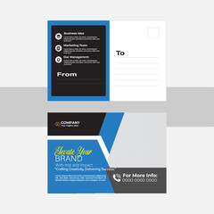 Corporate modern business postcard design template