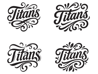 Fototapeta premium TITANS TYPOGRAPHY