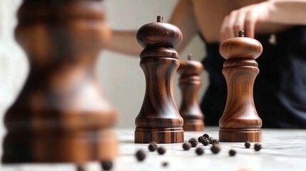 Wooden Pepper Mills: Gourmet Spice Grinders