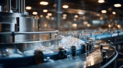 Food processing ice cream factory, concept of industry
