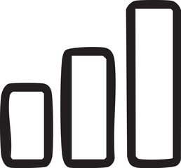Handdrawn Signal Strength Bars Icon.