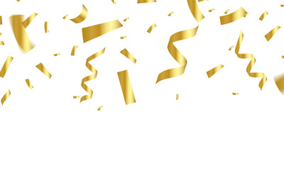 confetti falling down isolated on transparent background