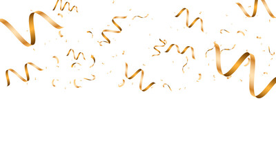 confetti falling down isolated on transparent background