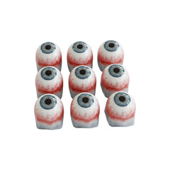 Fototapeta premium Multiple Creepy Eyeballs Stacked Together for HorrorMedical Creepy Halloween Concept