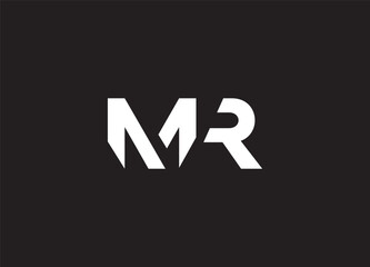 MR Logo Monogram with Black and White Colors