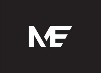 ME Logo Monogram with Black and White Colors