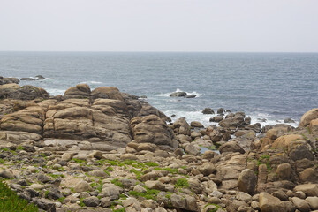 The view of the De Lavadores beach in Vila Nova de Gaia, Portugal