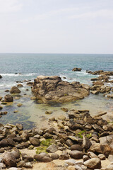 The view of the De Lavadores beach in Vila Nova de Gaia, Portugal