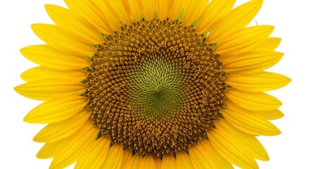 Fototapeta premium Macro Photography of Sunflower Center with Bright Yellow Petals 