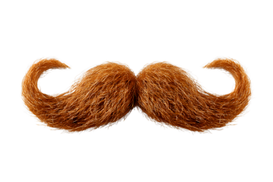 Ginger mustaches, isolated