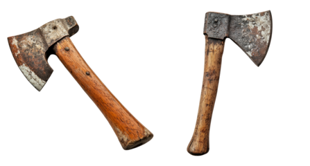 Vintage Axes on Dark Background for Rustic Themed Projects or Crafts