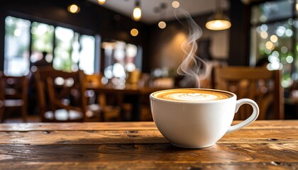 Latte in a cafe