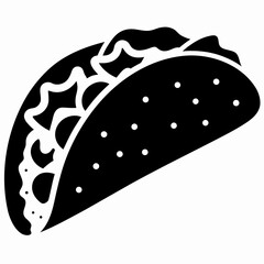 Black Taco Crunch Vector Design