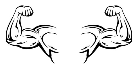 Hands Muscular Strong Man Arm Bicep Muscle Strength Exercise