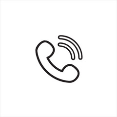 Obraz premium Phone icon with sound waves isolated on white background for web or app use