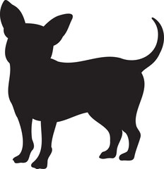 Dog silhouette design in a clean and minimal style