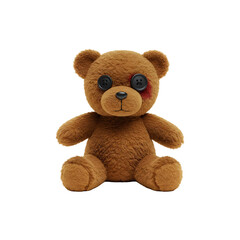Cute Teddy Bear with Stitched Eye for Creepy Halloween Toy Horror Scene Design