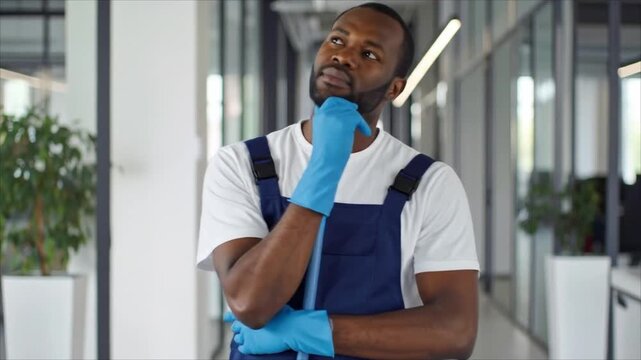 Focused worker indoors