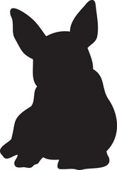 Dog silhouette design in a clean and minimal style