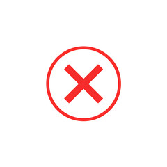 Red X Mark Cancel Icon
