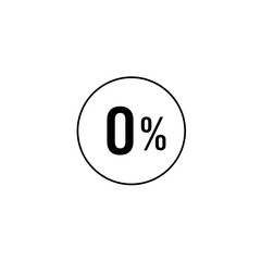 Zero Percent Symbol Icon