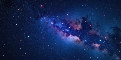 Obraz premium Night sky filled with glittering stars forming a celestial constellation, a mesmerizing cosmic display Perfect for astrology, astronomy, space, and fantasy themes , light, universe exploration