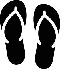 Simple black flip flops graphic