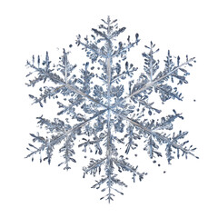 Intricate Snowflake Close-Up Showing Unique Ice Crystal Details